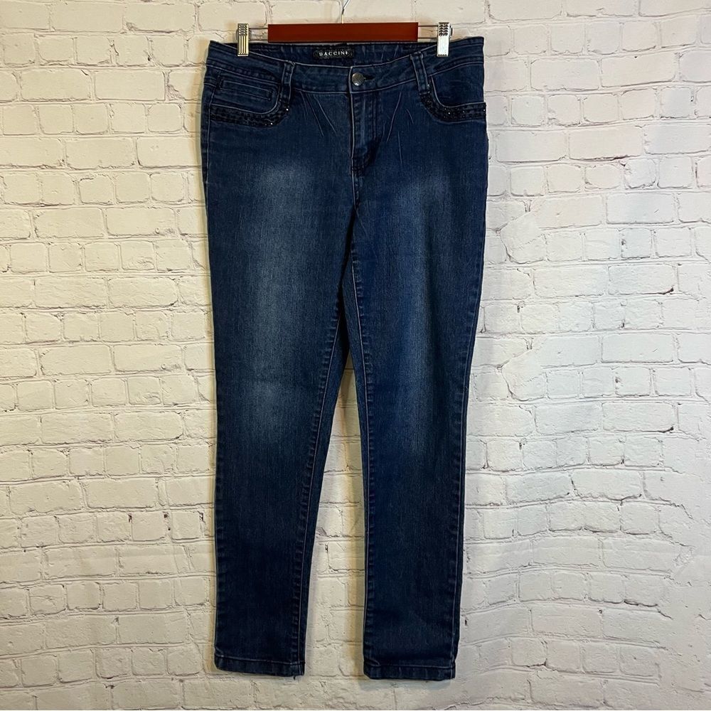 Baccini Dark Wash Skinny Jeans size 10